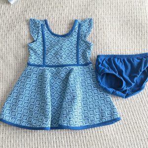 Janie and Jack Geometric Print Ponte Knit Dress